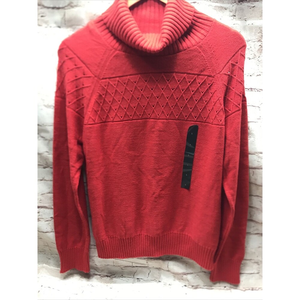 Banana Republic Womens Sweater Size Large Turtle Neck Red